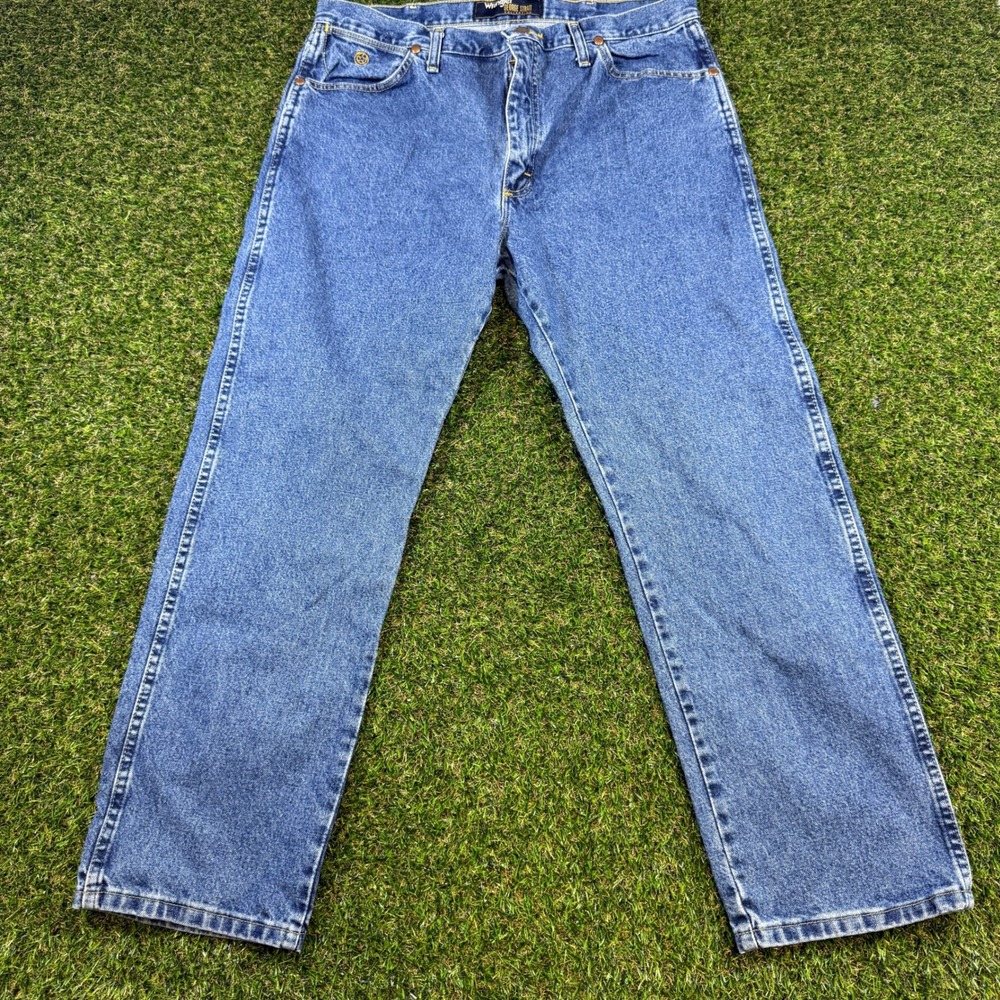 Wrangler George Strait Collection Mens Blue Straight Leg Jeans 36x30 1013MGSHD